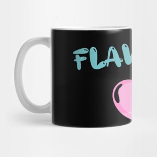 FLAWLESS (blue bubble text, pink heart) Mug